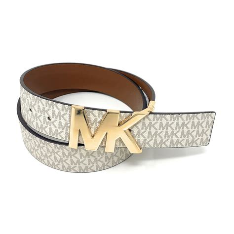 michael kors reversible leather belt|Michael Kors men's logo belt.